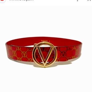 Valentino monogram red belt